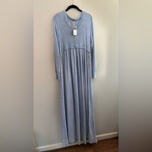 New with tags Free People long sleeve waffle knit maxi dress